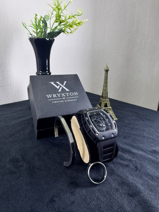 Phantom X Skeleton Men's Watch, Bracelet & Ring Set