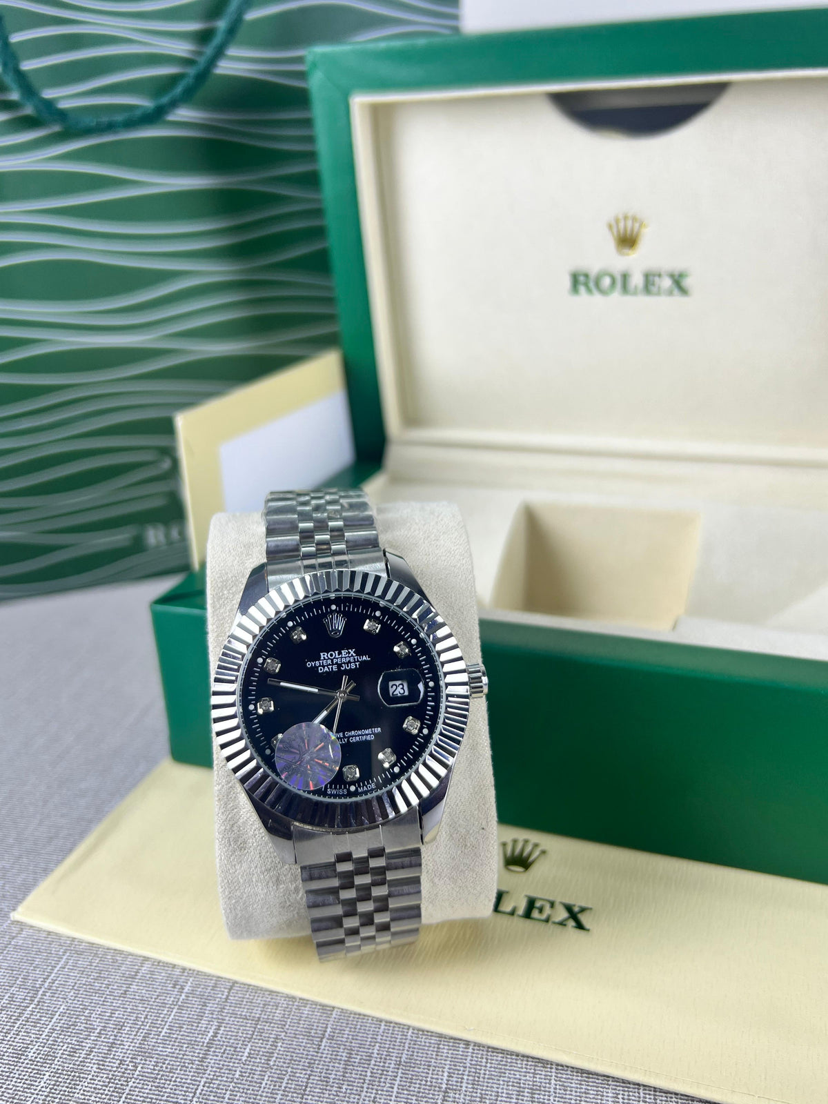 Premium RLX Royal Crest Black Dial Luxury Men's Watch