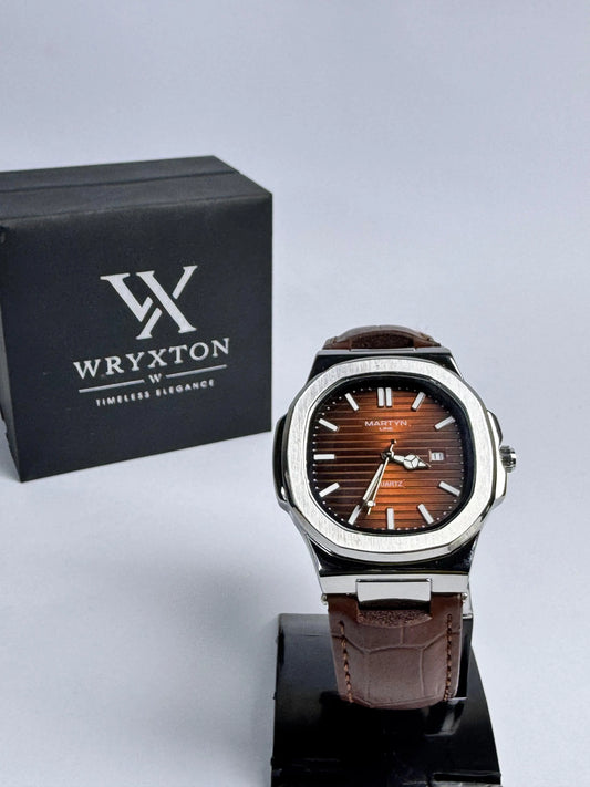 Premium MARTYN-Line Brown Leather Strap Watch