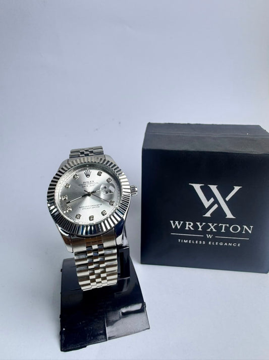 RLX Royal Crest Silver Dial Luxury Men's Watch