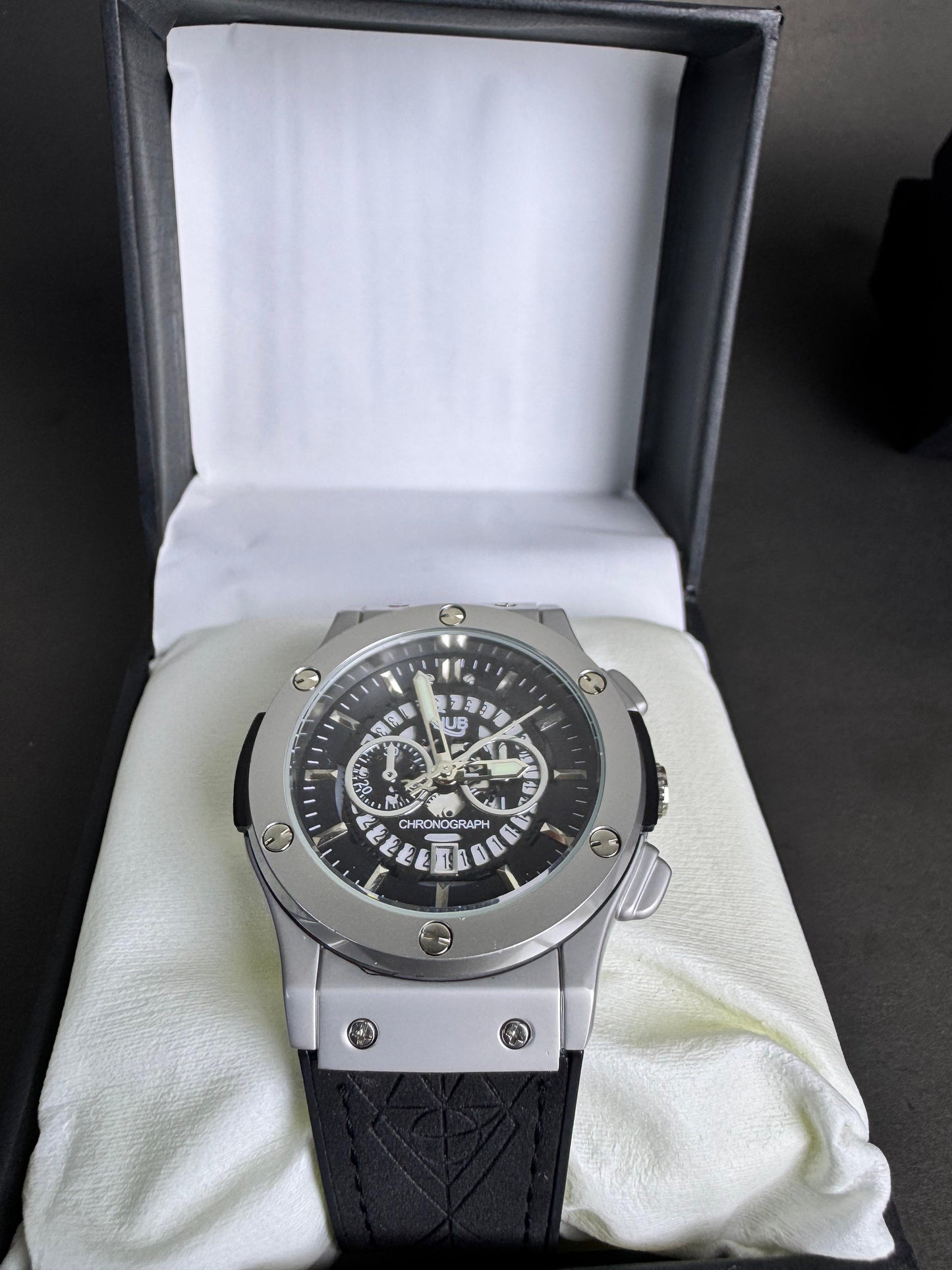 Titan Chronograph Black Rubber Men's Watch
