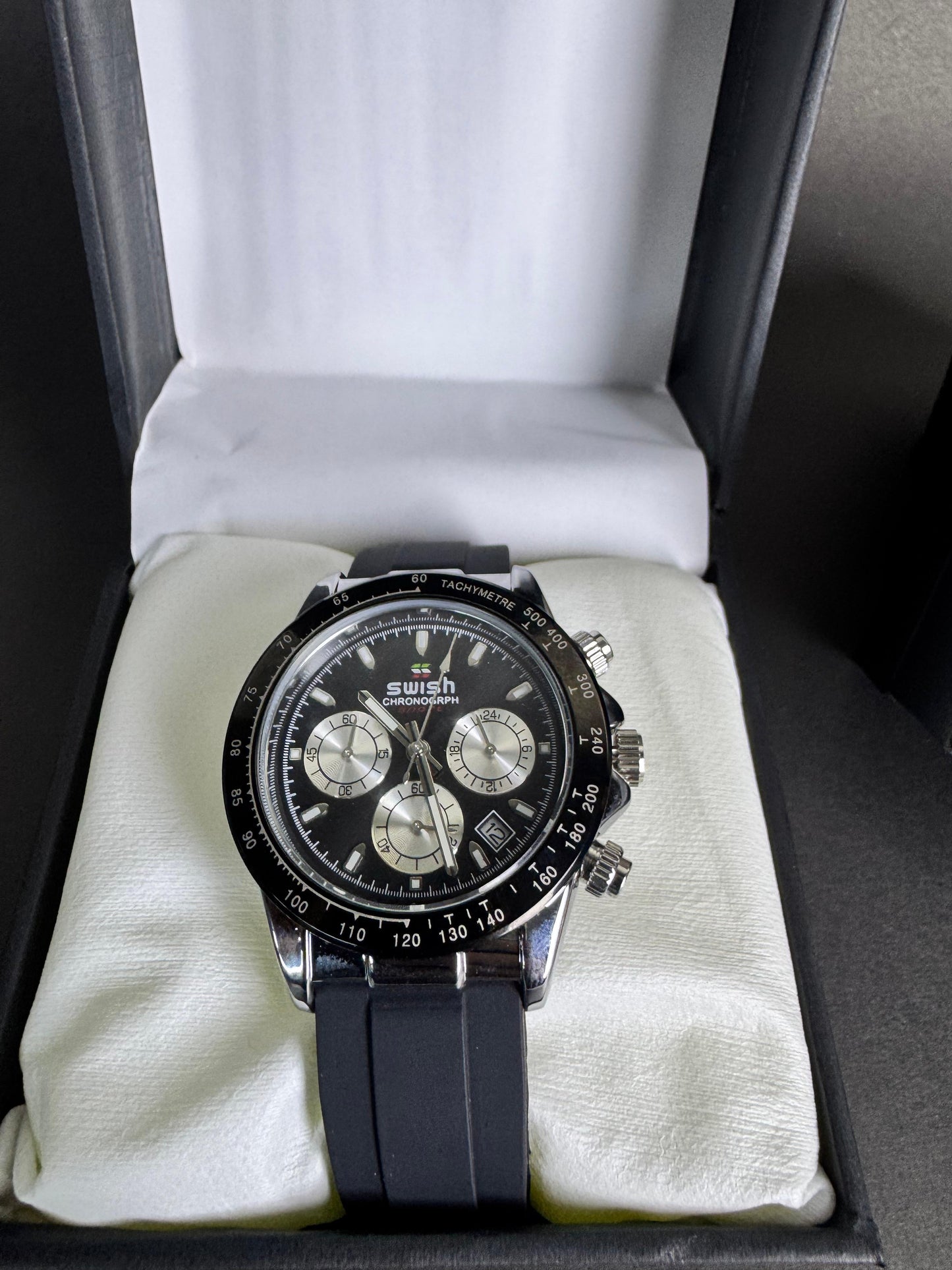 Striker Black Sport Chronograph Men's Watch