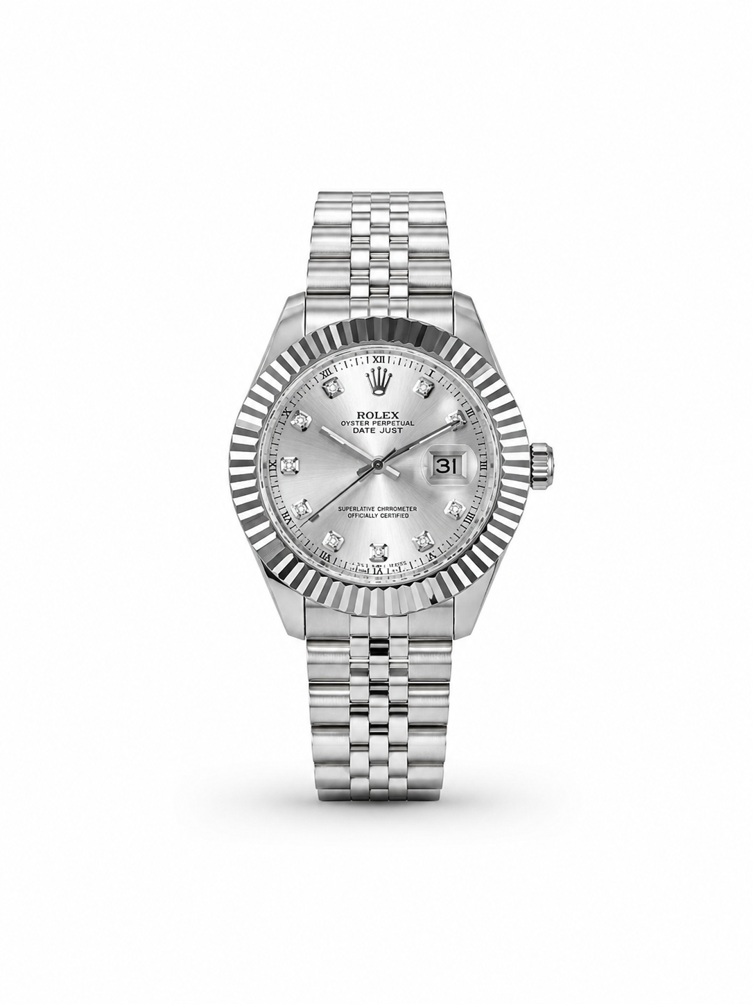 RLX Royal Crest Silver Dial Luxury Men's Watch