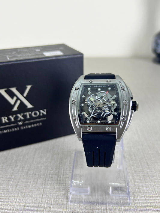 HUSKY Silver Edge Skeleton Men's Watch Watch