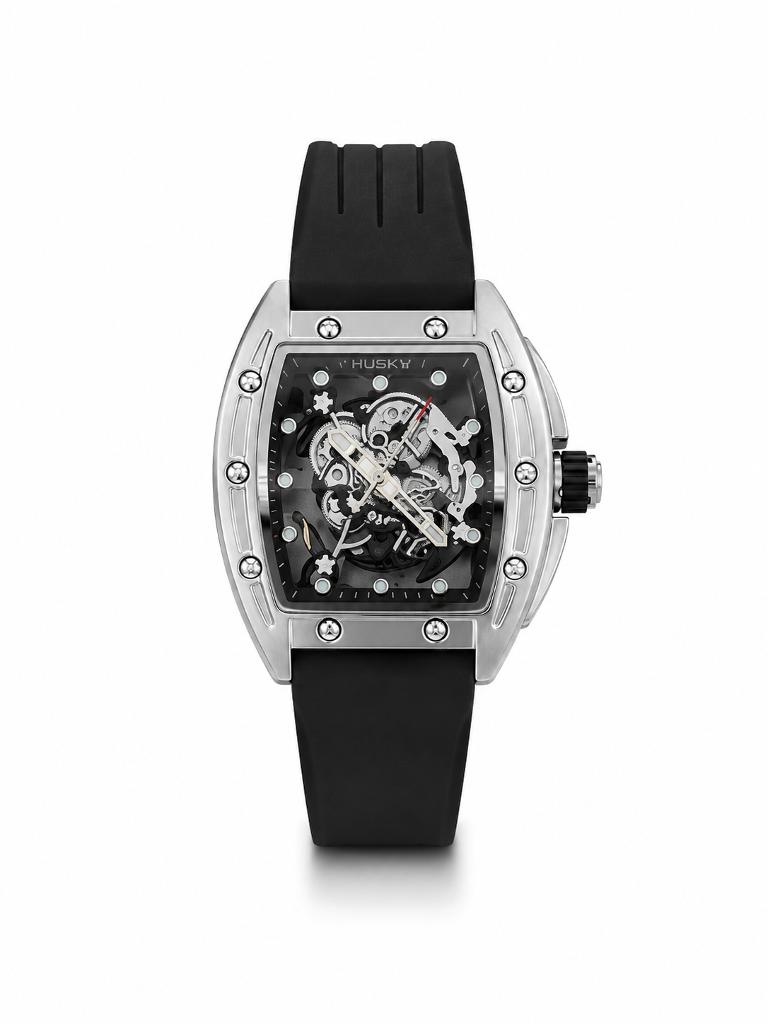 HUSKY Silver Edge Skeleton Men's Watch Watch