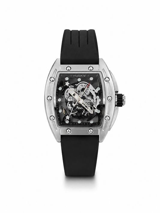 HUSKY Silver Edge Skeleton Men's Watch Watch