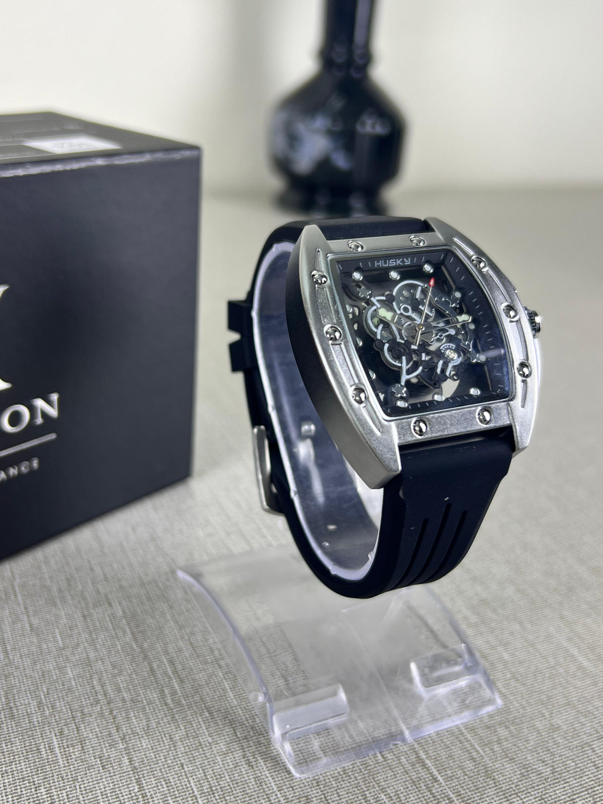 HUSKY Silver Edge Skeleton Men's Watch Watch