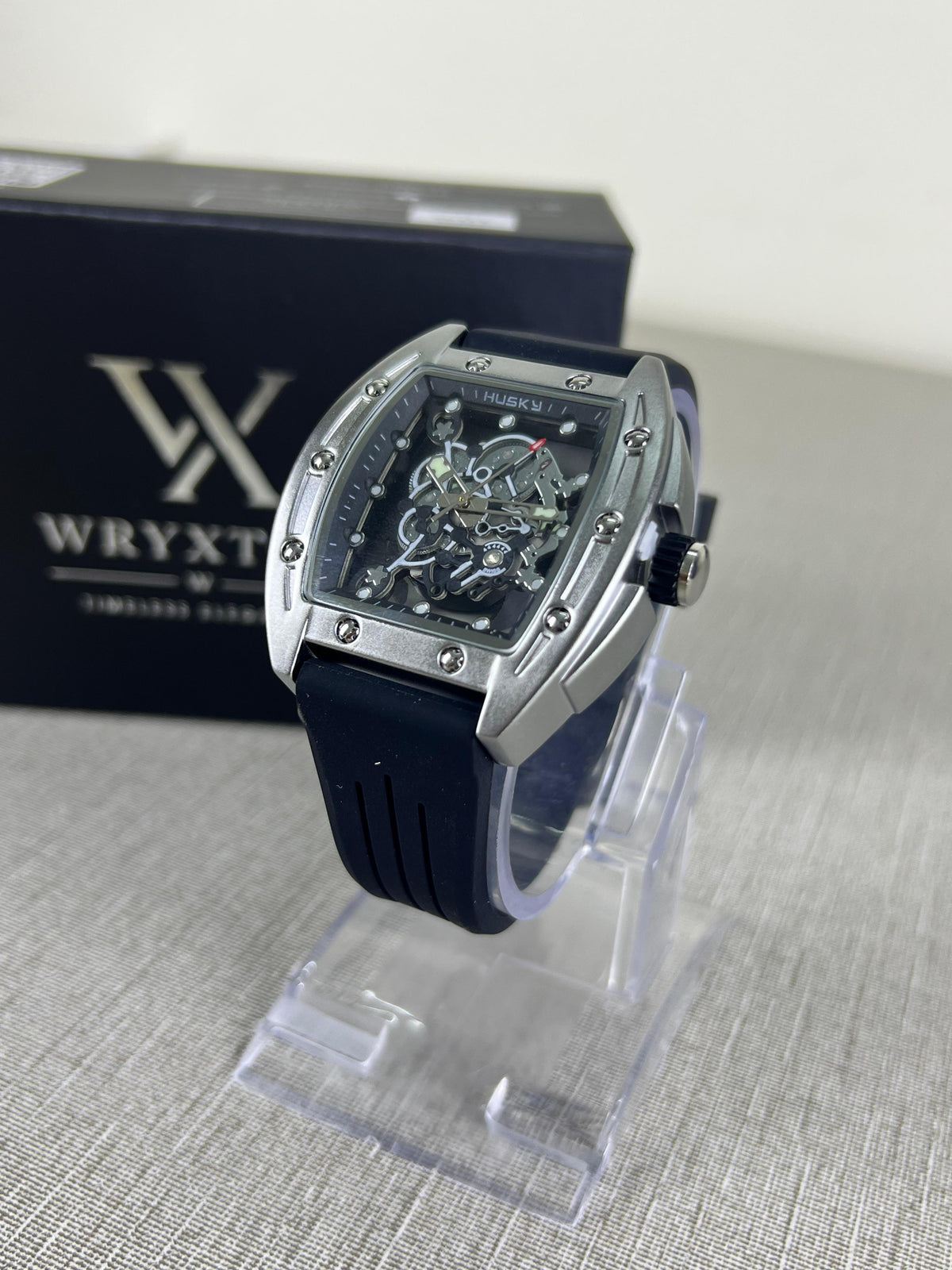 HUSKY Silver Edge Skeleton Men's Watch Watch