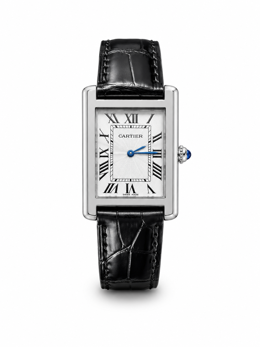 Imperial Noir White Dial Leather Men's Watch