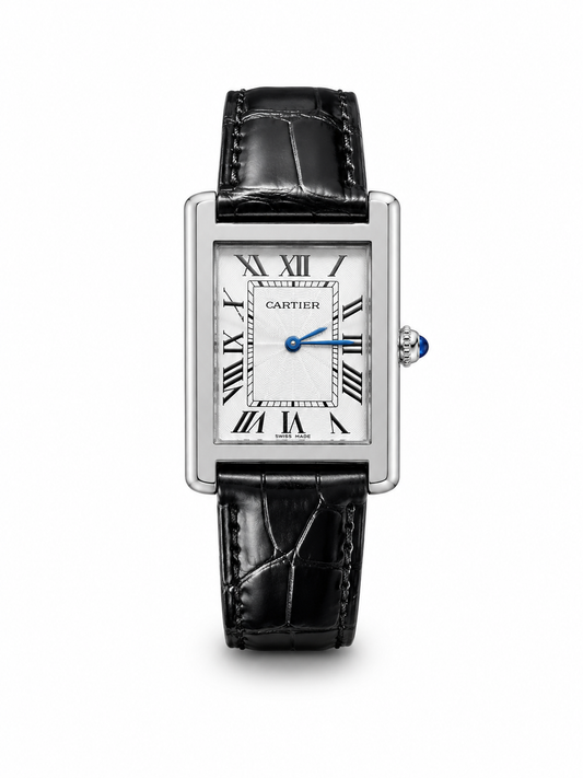 Imperial Noir White Dial Leather Men's Watch