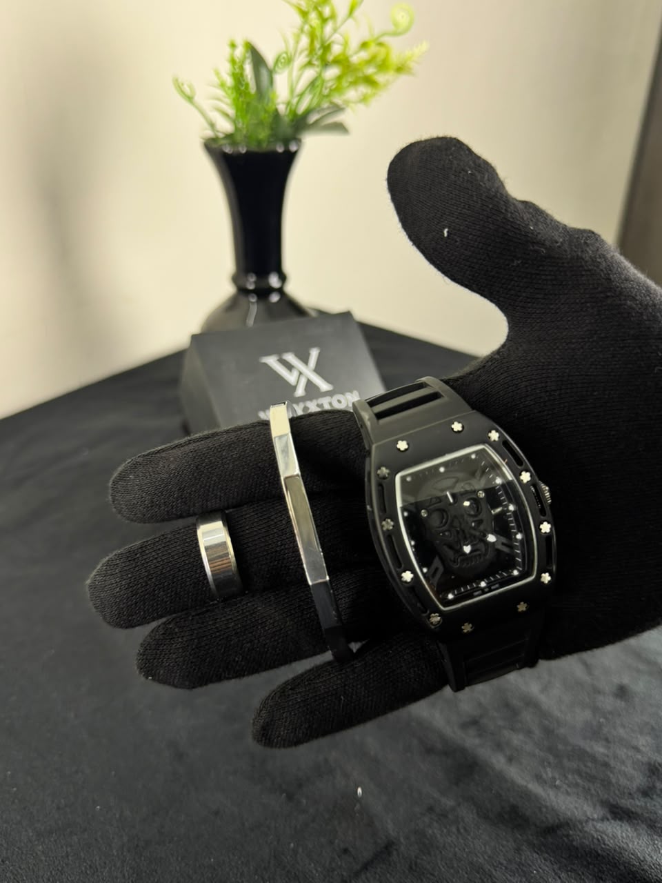 Phantom X Skeleton Men's Watch, Bracelet & Ring Set