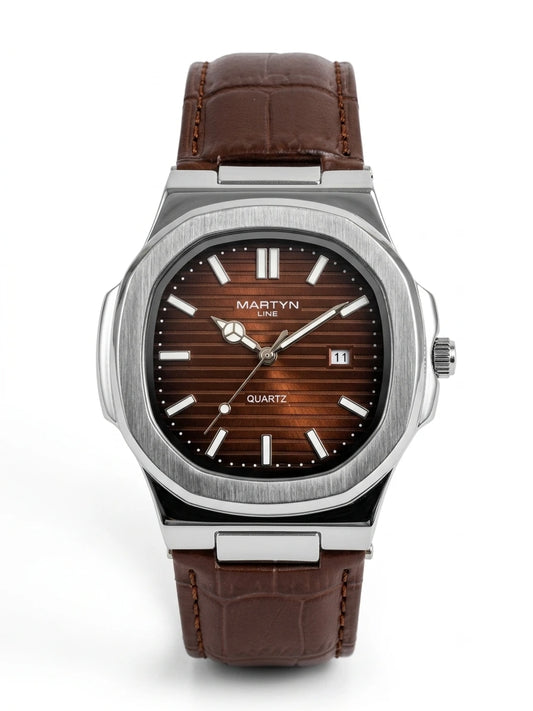 Meridian BrownLeatherStrapWatch