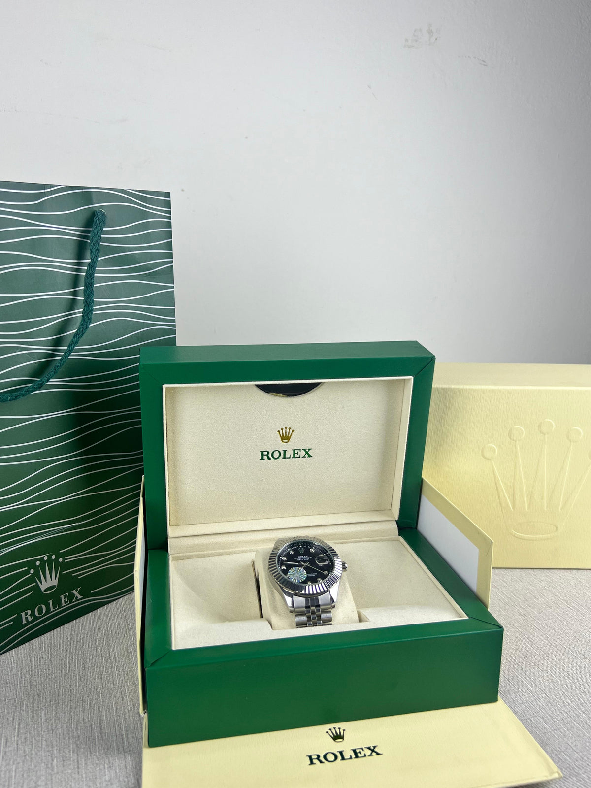 Premium RLX Royal Crest Black Dial Luxury Men's Watch