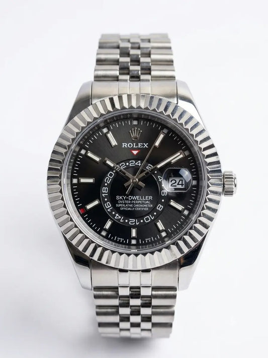 RLX-Sky Dweller Black Dial luxury Men's Watch