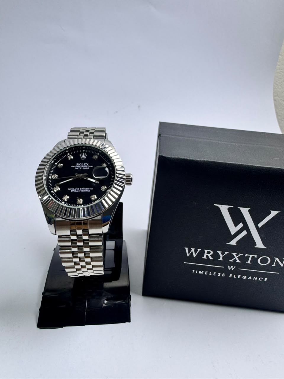 RLX Royal Crest Black Dial Luxury Men's Watch