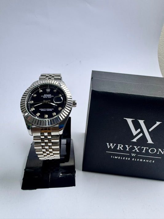 RLX Royal Crest Black Dial Luxury Men's Watch