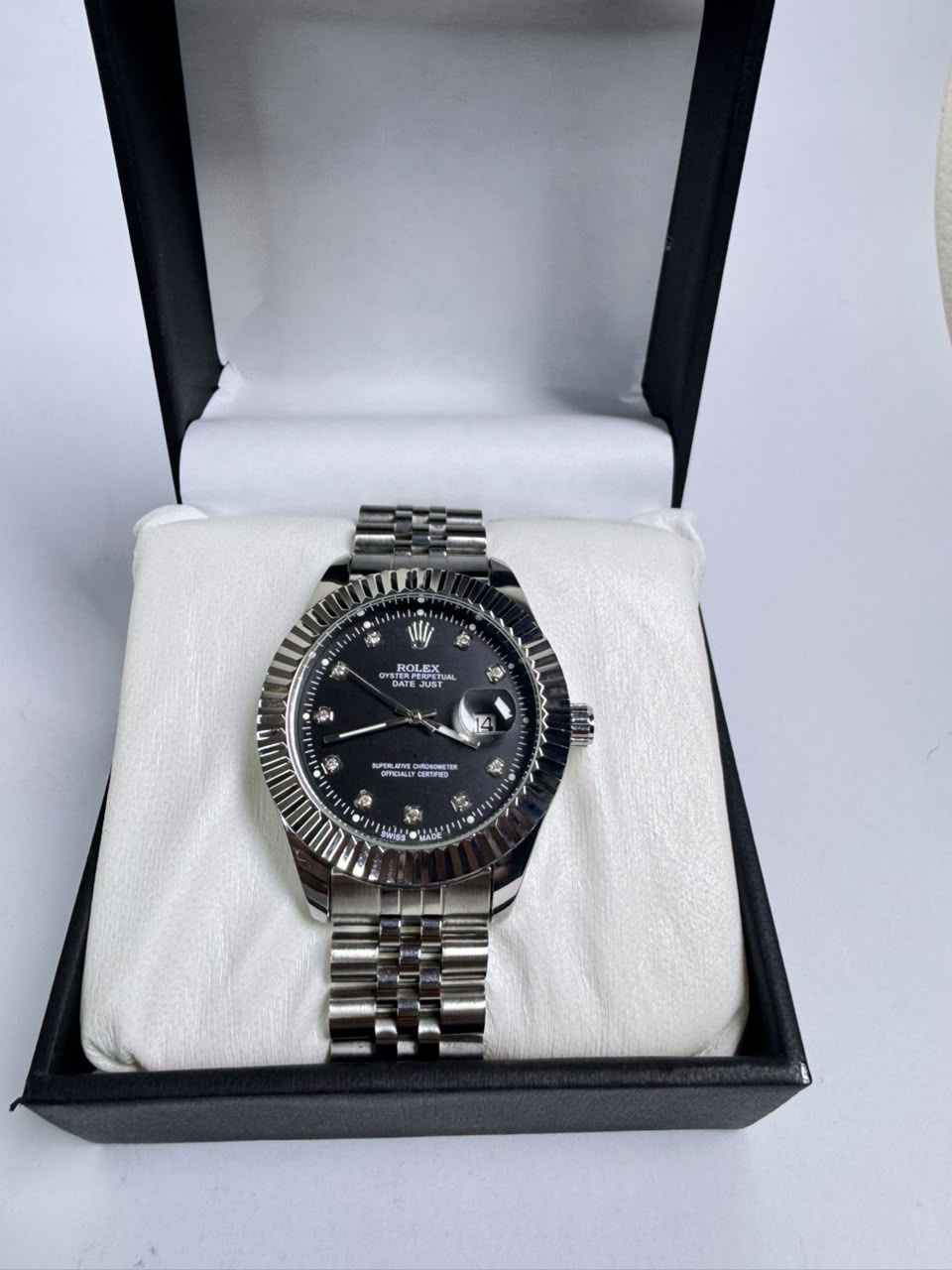 RLX Royal Crest Black Dial Luxury Men's Watch