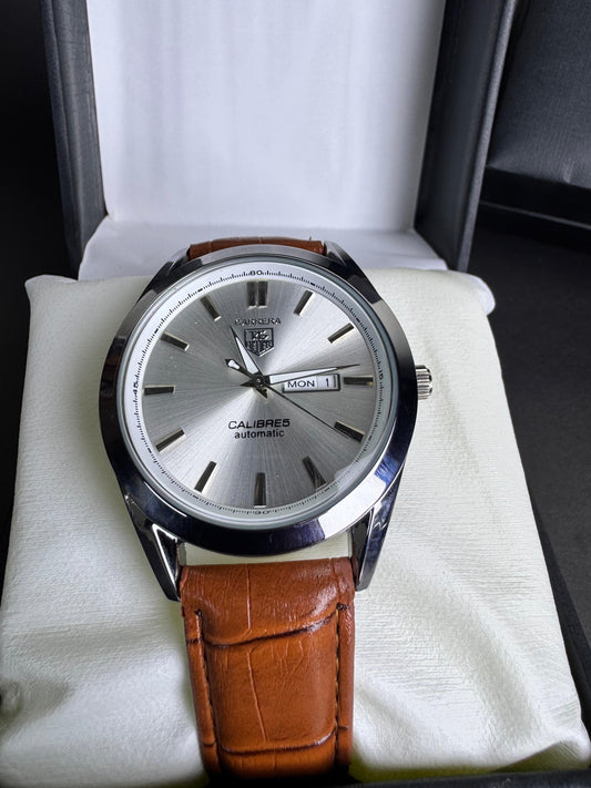 Royal Classic Brown Leather Dial Men's Watch