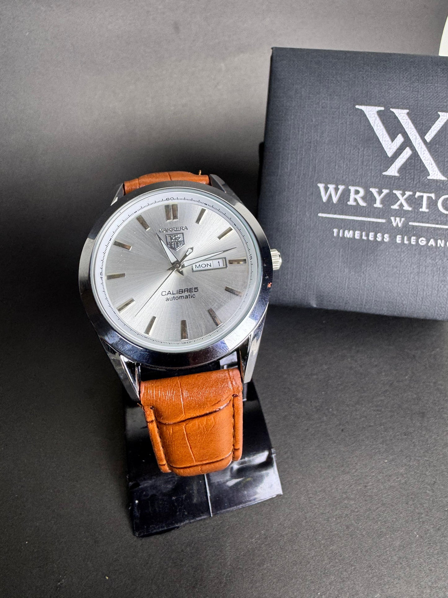 Royal Classic Brown Leather Dial Men's Watch
