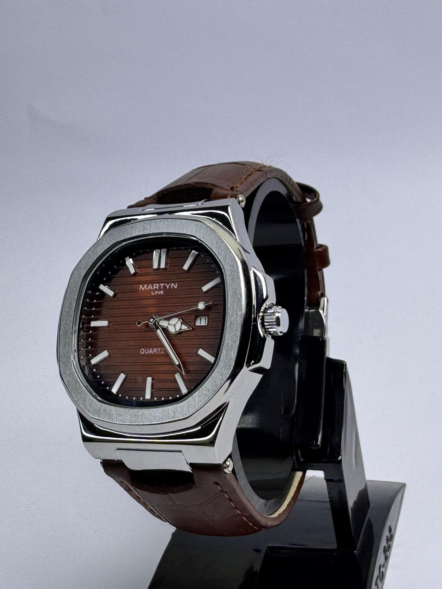Premium MARTYN-Line Brown Leather Strap Watch